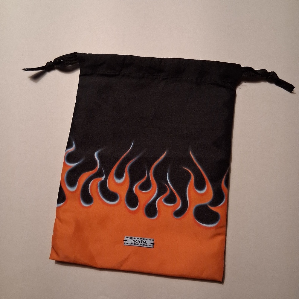Prada Limited Edition Flames Drawstring Dust Bag - image 1